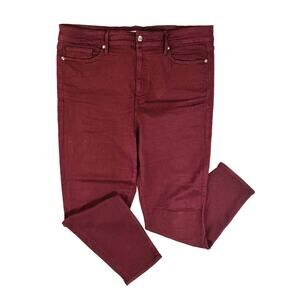 Good American Good Legs Skinny Jeans Womens 20 Burgundy/Maroon GLC403T High Rise